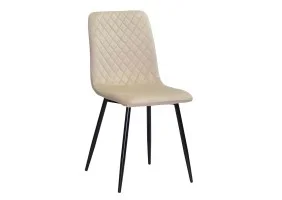 Стул кухонный PERLA черный каркас / бежевый велюр 