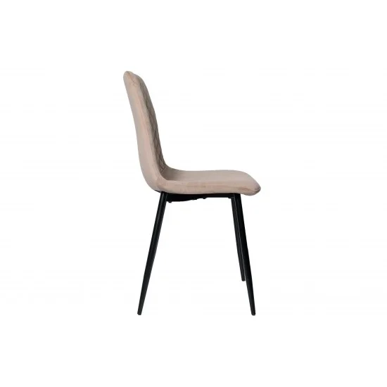 Стул кухонный PERLA черный каркас / бежевый велюр  5