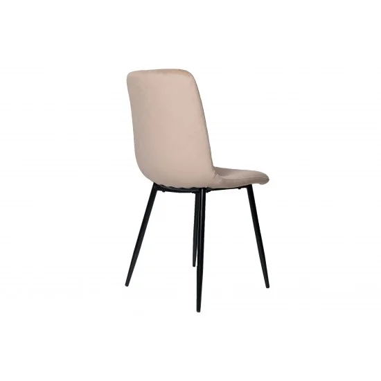 Стул кухонный PERLA черный каркас / бежевый велюр  8