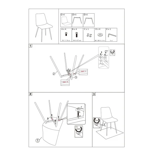Стул кухонный TERA Кашемир каркас / Серый ткань 7