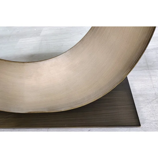 Обеденный раскладной стол AMELIA CERAMIC 160(240)*90 стол черный мат/бронзовый 8