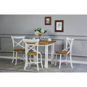 Стіл POPRAD II медово-коричневий / сосна патина 80x80 POPRAD2BMSM80