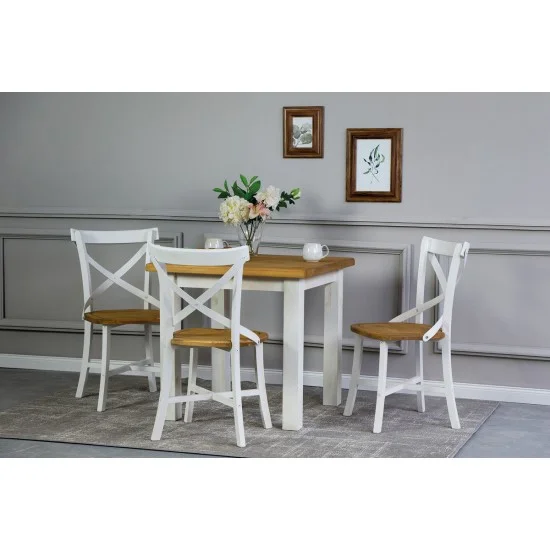 Стіл POPRAD II медово-коричневий / сосна патина 80x80 POPRAD2BMSM80 1