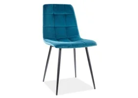 Стул MILA VELVET черный каркас / БИРЮЗА BLUVEL 85 MILAVCTU
