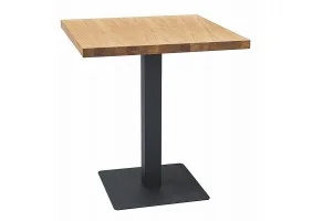 Стол PURO LAMINAT дуб / черный 70x70 PUROLAMD70