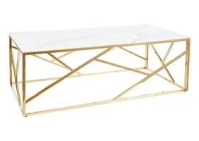 Журнальний столик ESCADA A II білий ефект мармуру / золото ESCADAAMAZL