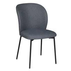 Стул кухонный CARO Черный каркас / Серая ткань