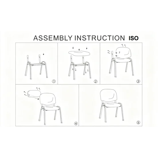 Стілець офійсний ISO чорний 10