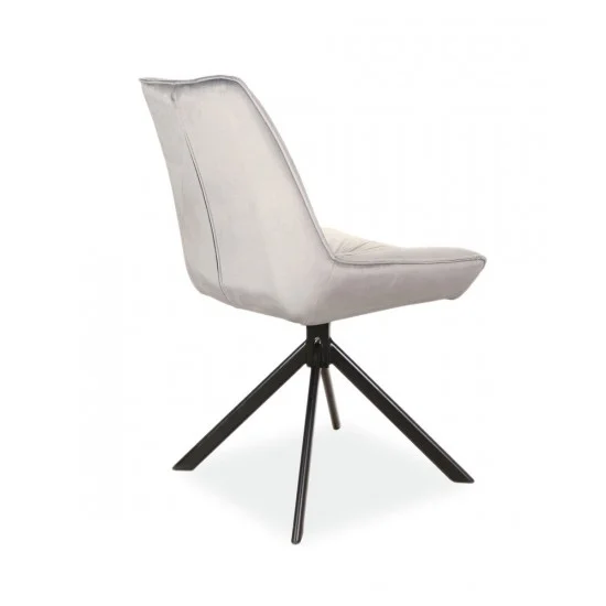 Стул BOOGIE I VELVET черный каркас / серый BOOGIEIVCSZ 4