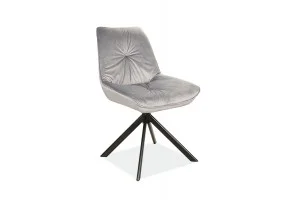 Стул BOOGIE I VELVET черный каркас / серый BOOGIEIVCSZ
