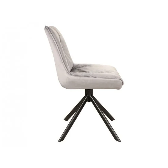 Стул BOOGIE I VELVET черный каркас / серый BOOGIEIVCSZ 2