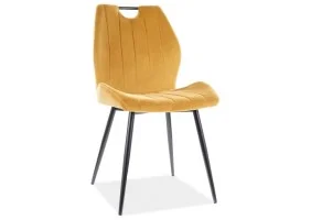 Стілець ARCO VELVET чорний каркас / карі BLUVEL 68 ARCOVCCU