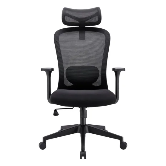 Крісло комп'ютерне JACOB чорна тканина/чорний каркас 4