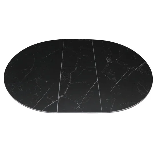Стол обеденный раскладной GENEWA CERAMIC 105(140)*105 стол Черный 6