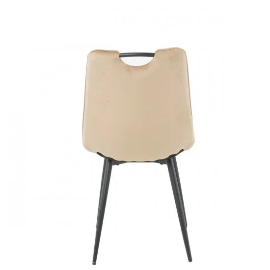 Стілець GOOPY чорний каркас / бежевий велюр 6