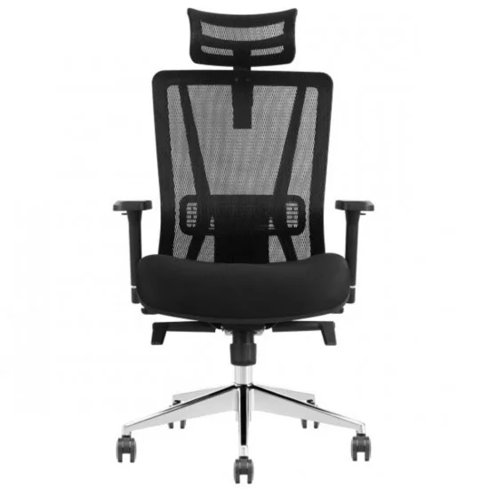 Кресло офисное ROBERT черная ткань/алюминий 2