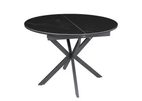 Стол обеденный раскладной GENEWA CERAMIC 105(140)*105 стол Черный
