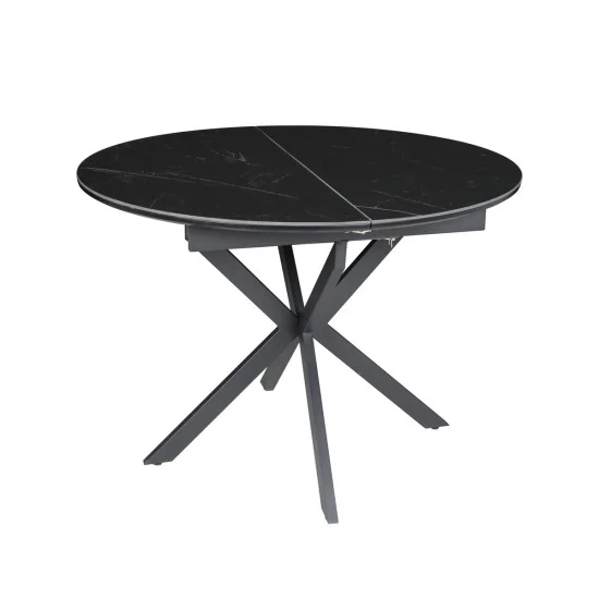 Стол обеденный раскладной GENEWA CERAMIC 105(140)*105 стол Черный 1