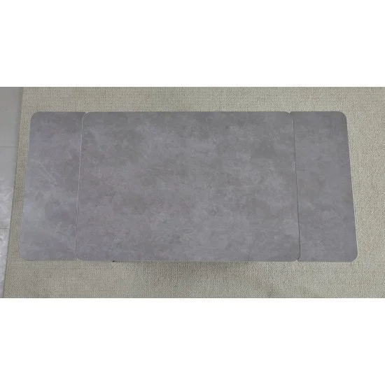 Стол обеденный раскладной MADRID CERAMIC 120(180)*85 grigio latte matt / черный каркас 4