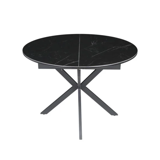 Стол обеденный раскладной GENEWA CERAMIC 105(140)*105 стол Черный 3