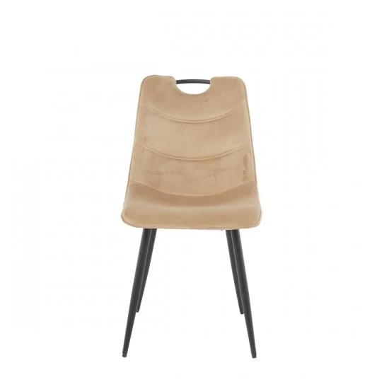 Стілець GOOPY чорний каркас / бежевий велюр 3