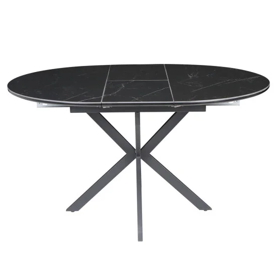 Стол обеденный раскладной GENEWA CERAMIC 105(140)*105 стол Черный 4