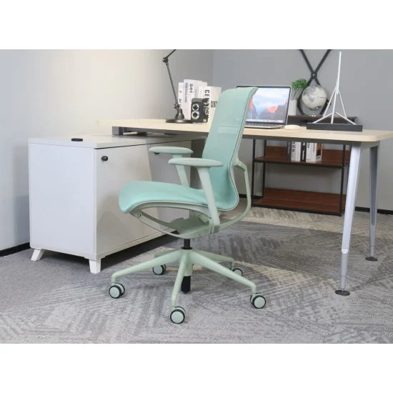 Кресло офисное REGINA зеленая сетка / зеленый каркас 8