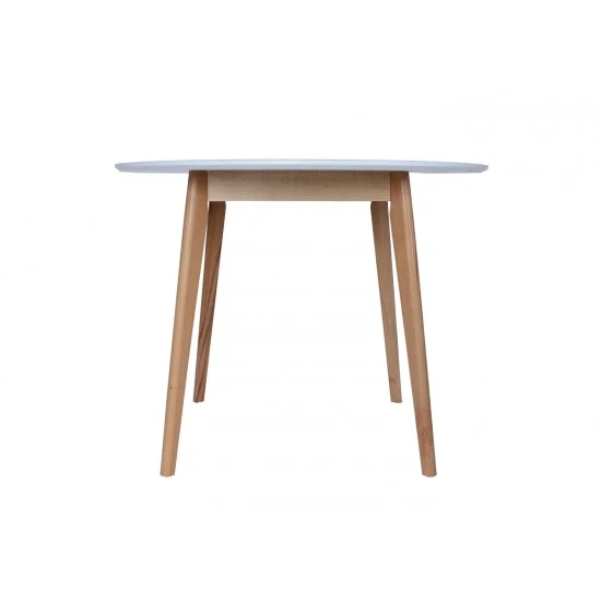 Стол обеденный AMADEO I 100*100*75 бук / белый 2