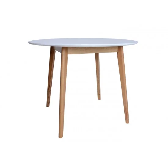 Стол обеденный AMADEO I 100*100*75 бук / белый 3