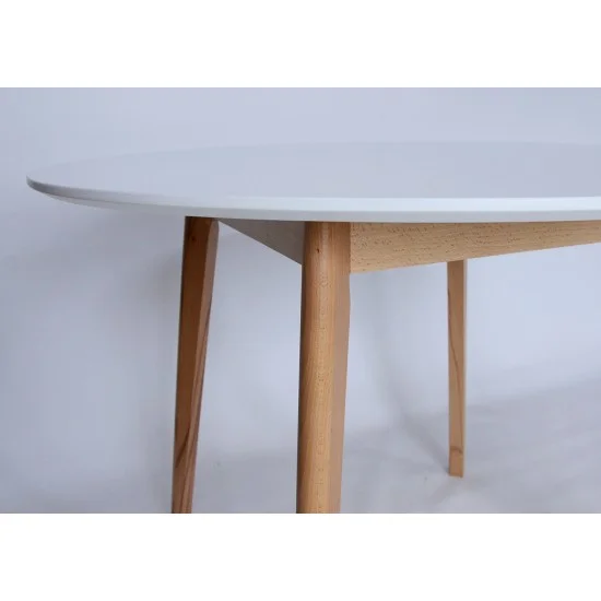 Стол обеденный AMADEO I 100*100*75 бук / белый 8