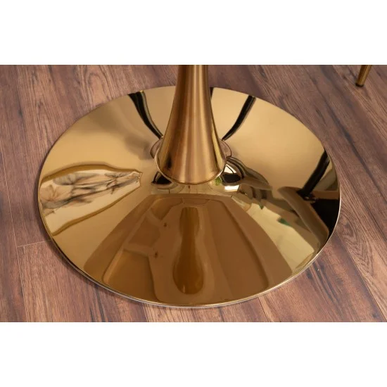 Стіл ESPERO білий ефект мармуру/золото д.90 ESPEROCZL90 4