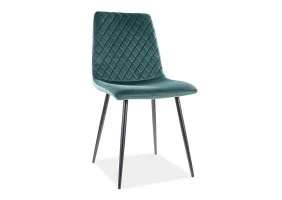 Стул IRYS VELVET черный каркас / зеленый BLUVEL 78 IRYSVCZ