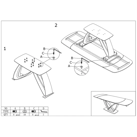 Обеденный раскладной стол TYLER CERAMIC 160(240)*90 белый мат/черный 10