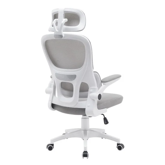 Кресло компьютерное OWEN серое/белый каркас 5