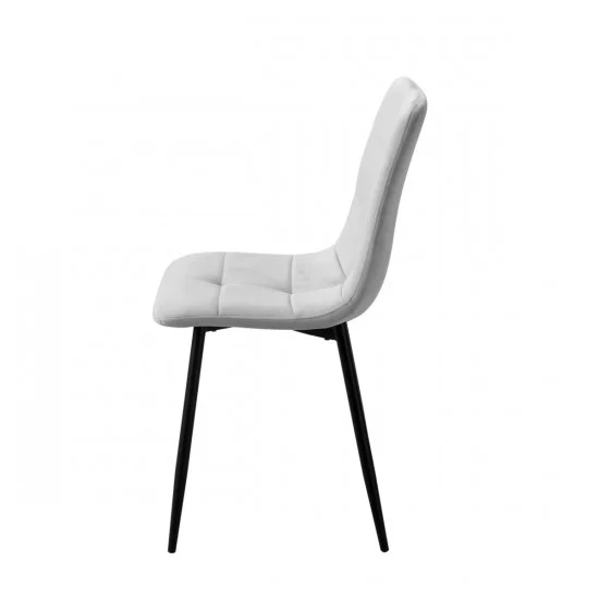 Стілець кухонний NEO чорний каркас/світло-сірий велюр  5