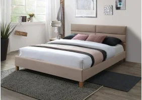 Кровать SIERRA VELVET 160x200 беж / дуб SIERRAV160BED