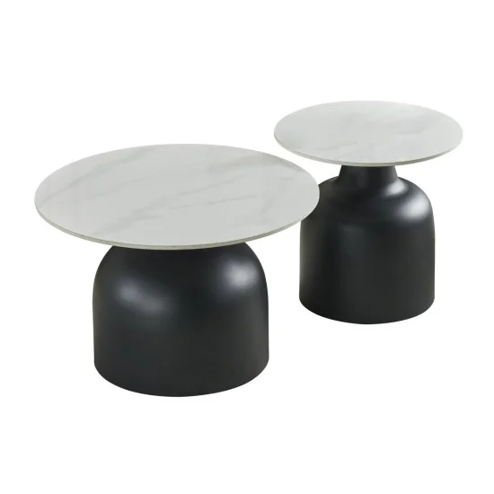 Журнальний столик MONTANA Білий глянець / Чорний (к-кт) 2