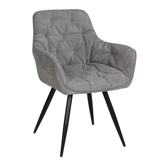 Стілець кухонний ARDEN Чорний каркас / Сірий тканина 1