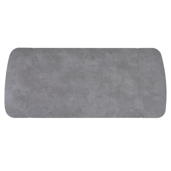 Раскладной обеденный стол DUBLIN CERAMIC 120(180) × 80, светло-серый/черный каркас 2