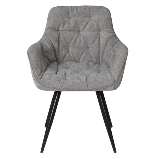 Стілець кухонний ARDEN Чорний каркас / Сірий тканина 2