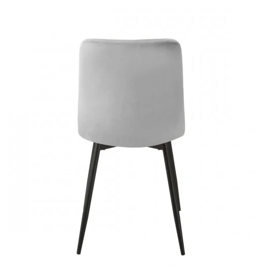 Стілець кухонний NEO чорний каркас/світло-сірий велюр  3