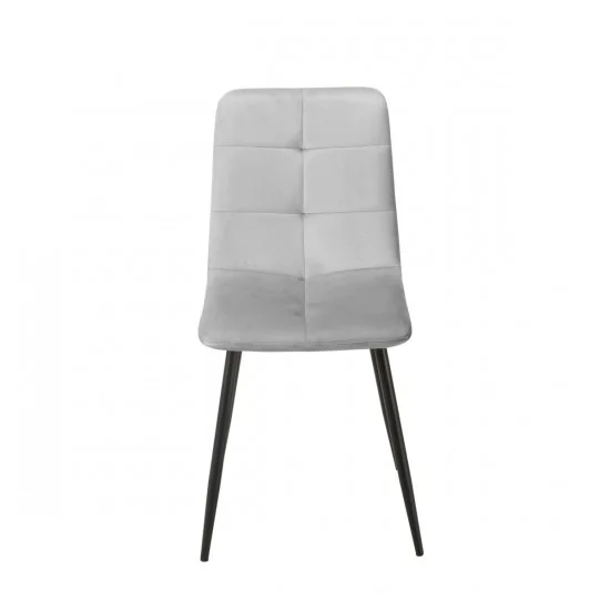 Стілець кухонний NEO чорний каркас/світло-сірий велюр  4