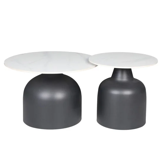 Журнальний столик MONTANA Білий глянець / Чорний (к-кт) 1