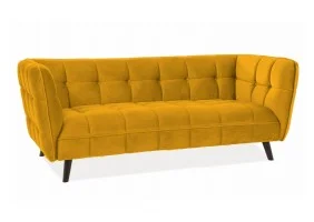 Диван CASTELLO 3 VELVET Кари BLUVEL 68 / венге CASTELLO3V68