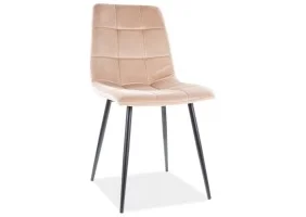 Стул MILA VELVET черный каркас / беж BLUVEL 28 MILAVCBE