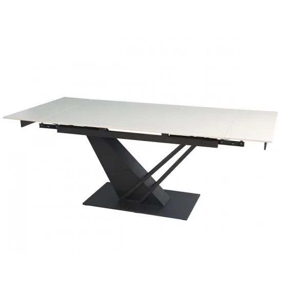 Стіл FERNANDO CERAMIC 140(200)*90 бежевий/чорний 1