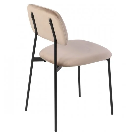 Стул кухонный MILO Черный каркас / Темный Беж 4