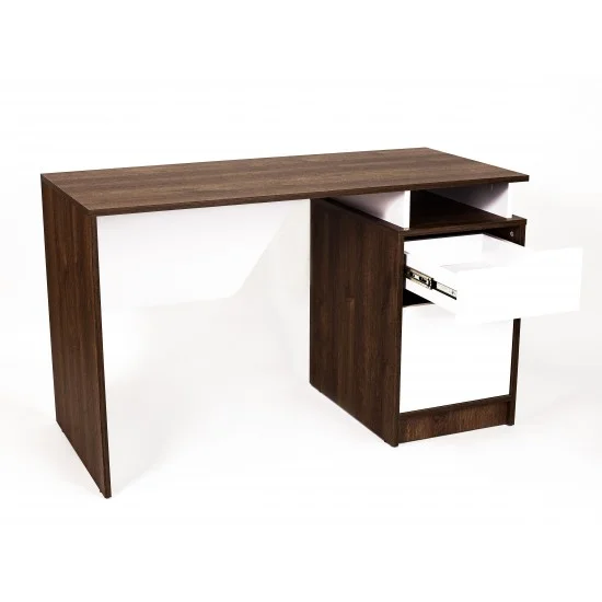 Стіл письмовий NORD 2R Дуб Експресив Бронзовий/Білий Діамант 6