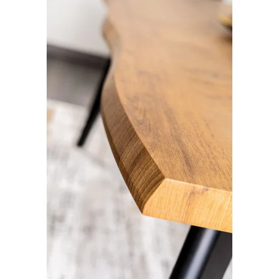 Стол обеденный раскладной FRESNO дуб / черный каркас 150(210)X90 FRESNODC150 15