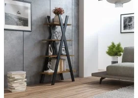 Стеллаж TIPI дуб один / черный 136x80 TIPIDWC